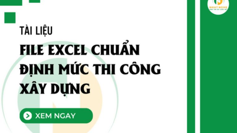 Bộ Định Mức Chuẩn dành cho kỹ sư Xây Dựng