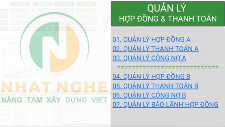 TÀI LIỆU QUẢN LÝ HỢP ĐỒNG & THANH TOÁN