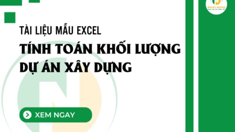 Mẫu Excel tính toán khối lượng dự án