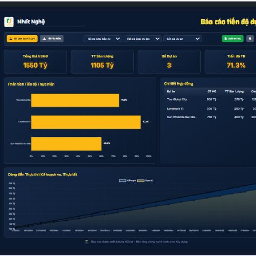 Báo cáo tiến độ dự án